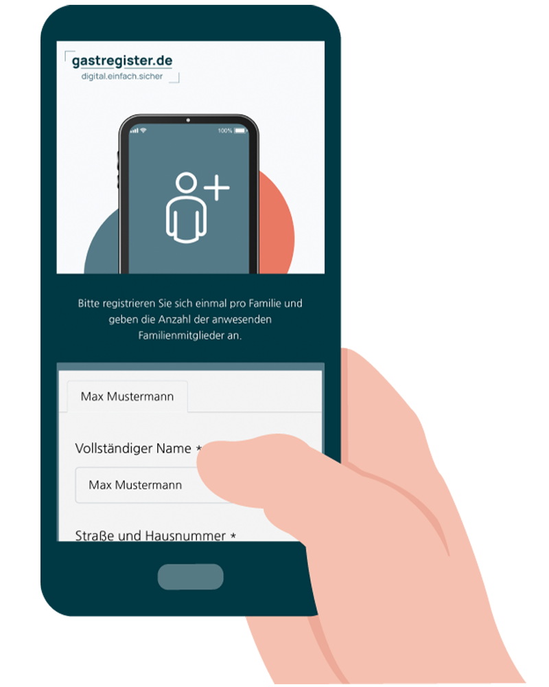 Daten eingeben und bestätigen